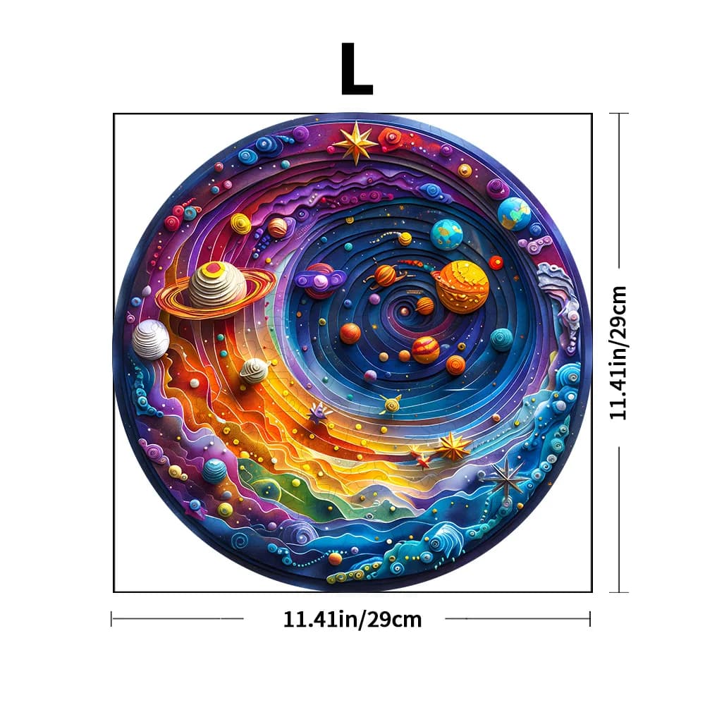 A Space Themed Wooden Puzzle Suitable For Adults - Challenging Irregular Shaped Intellectual Puzzle, Environmentally Friendly 2